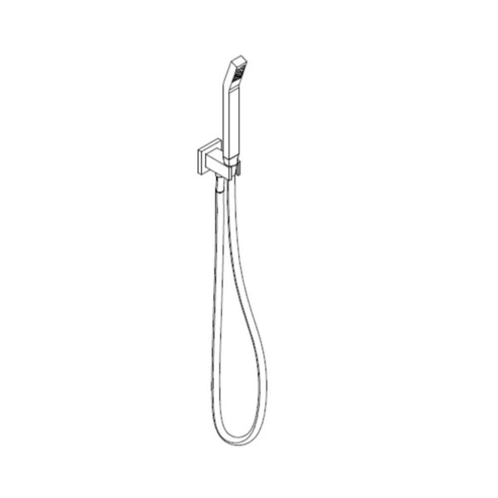Neenan Company ShowroomArtosMilan Flexible Hose Shower Kit with Integrated Water Outlet, Brushed Nickel