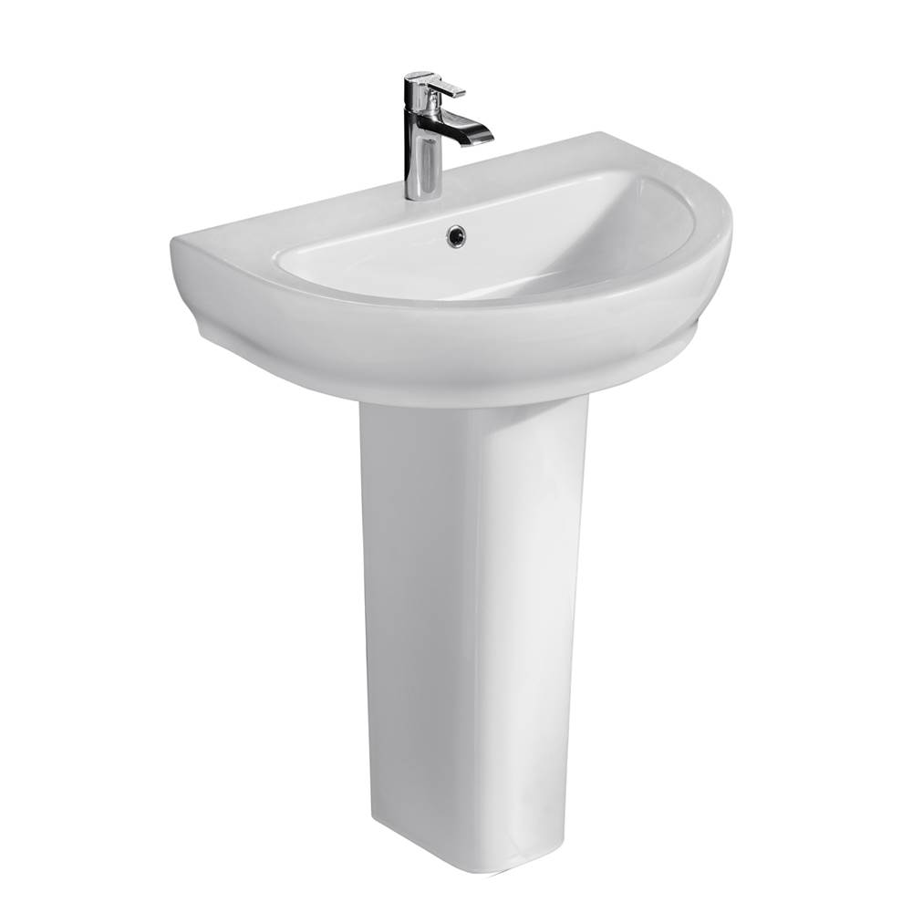Barclay Pedestal Only Pedestal Bathroom Sinks item C/3-2040WH