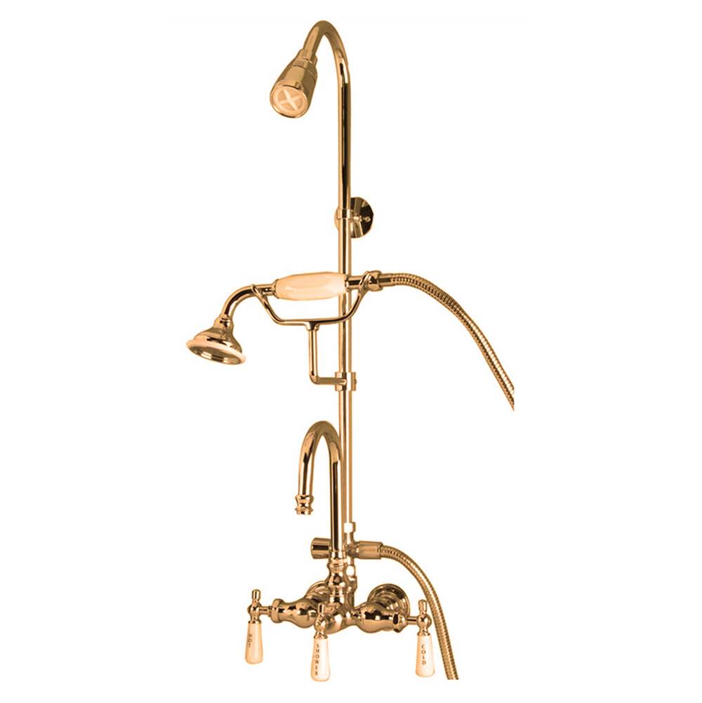 Neenan Company ShowroomBarclayConverto Shower w/Handheld Shwr, Riser, Acry Tub, Brass