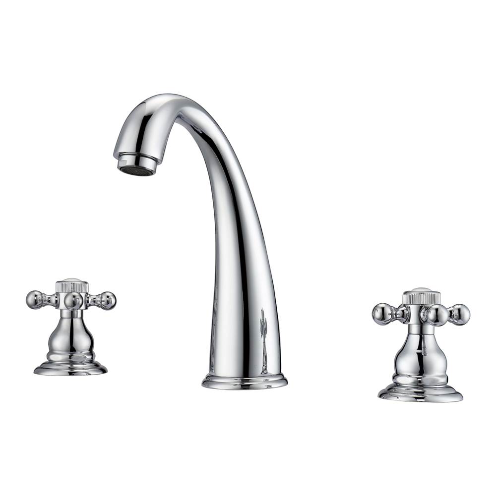 Neenan Company ShowroomBarclayMaddox 8''cc Lav Faucet, withhoses,Button Cross Handles, CP