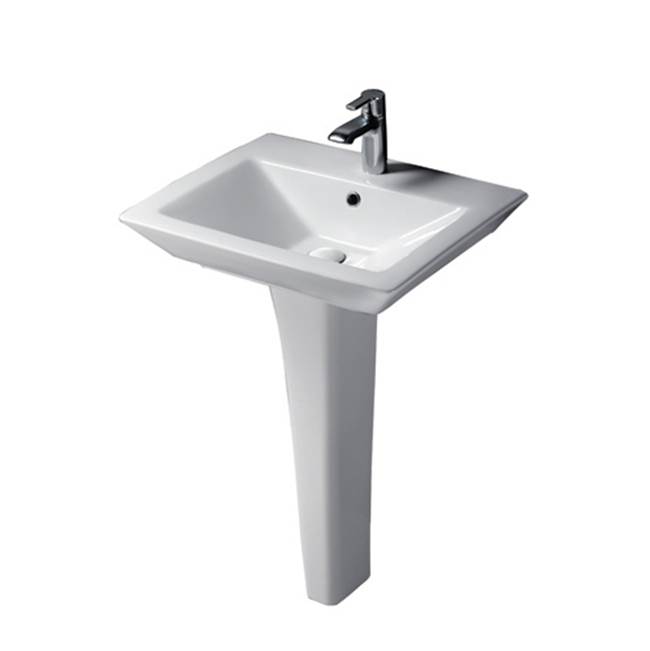 Barclay Pedestal Only Pedestal Bathroom Sinks item C/3-360WH