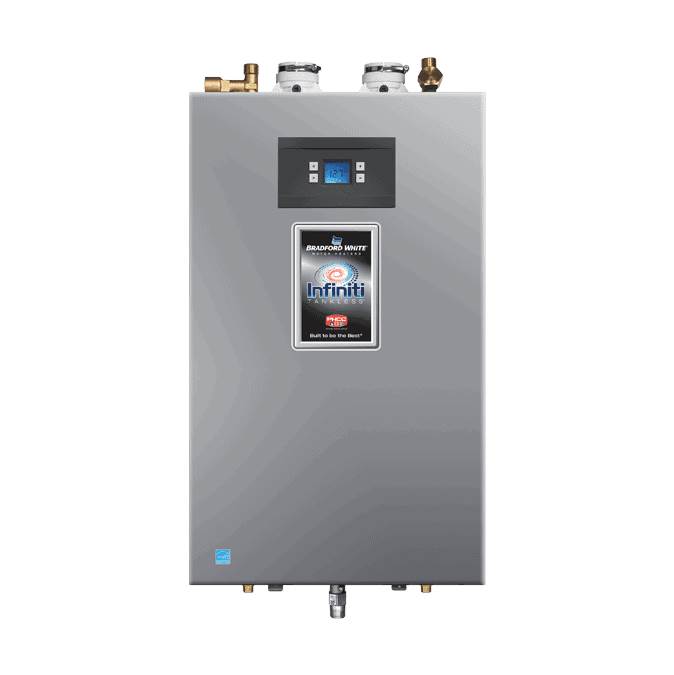 Neenan Company ShowroomBradford WhiteENERGY STAR Certified Ultra Low NOx Infiniti ® L-Series Tankless Gas (Natural, Field Convertible to LP) Indoor Condensing Residential Water Heater