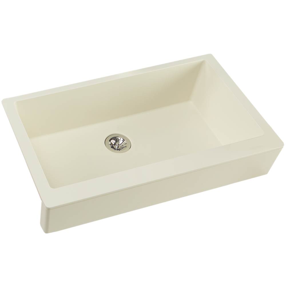 Neenan Company ShowroomElkay Reserve SelectionElkay Quartz Luxe 35-7/8'' x 20-15/16'' x 9'' Single Bowl Farmhouse Sink with Perfect Drain, Parchment