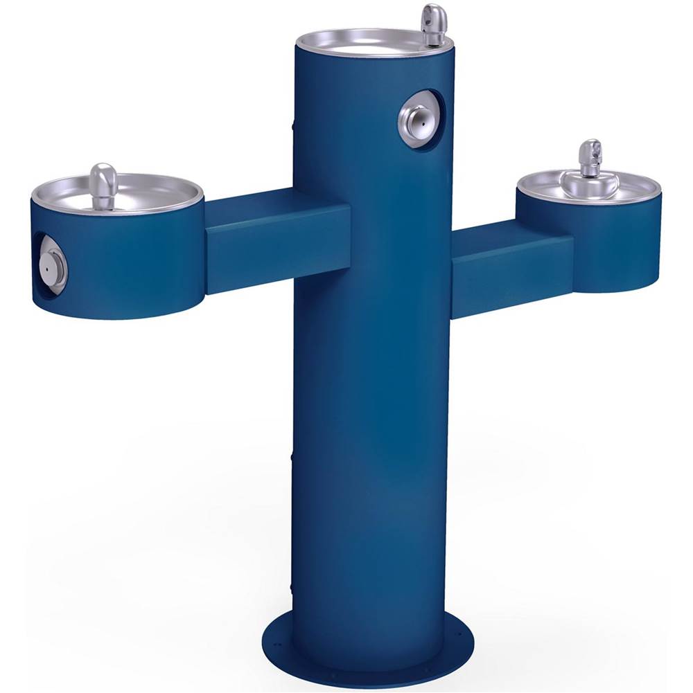 Neenan Company ShowroomElkayOutdoor Fountain Tri-Level Pedestal Non-Filtered, Non-Refrigerated Blue