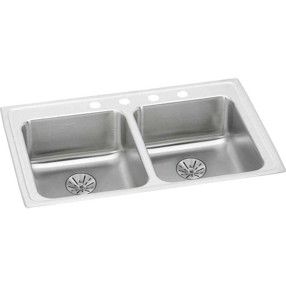 Elkay Drop In Double Bowl Sink Kitchen Sinks item LRAD331965PD3