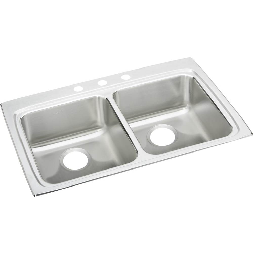 Elkay Drop In Double Bowl Sink Kitchen Sinks item LRAD3322552