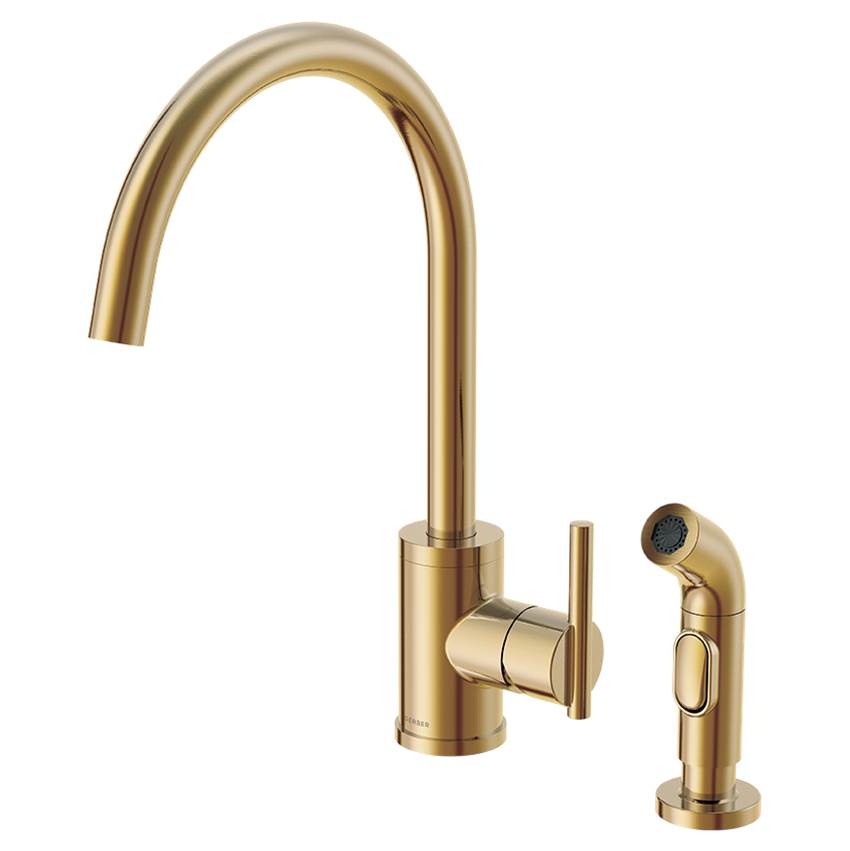 Neenan Company ShowroomGerber PlumbingParma 1H Kitchen Faucet w/ Spray 1.75gpm/2.2gpm Brushed Bronze
