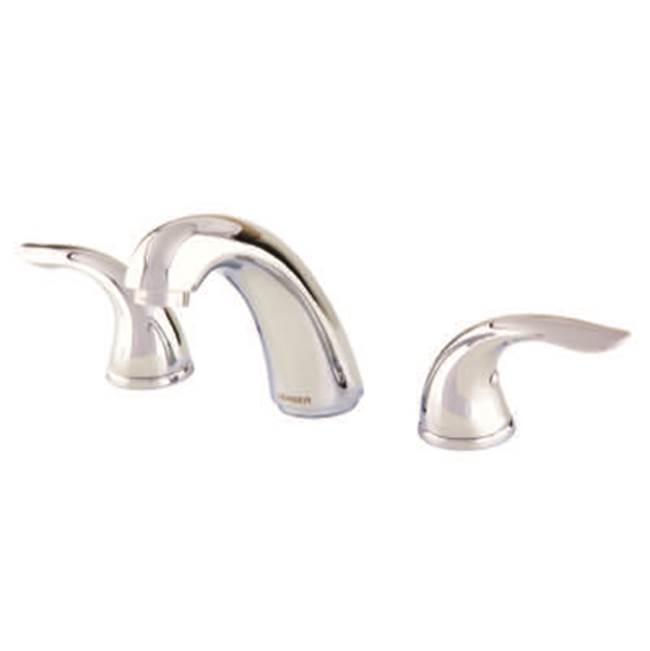 Neenan Company ShowroomGerber PlumbingViper 2H Widespread Lavatory Faucet w/ Metal Touch Down Drain 1.2gpm Chrome