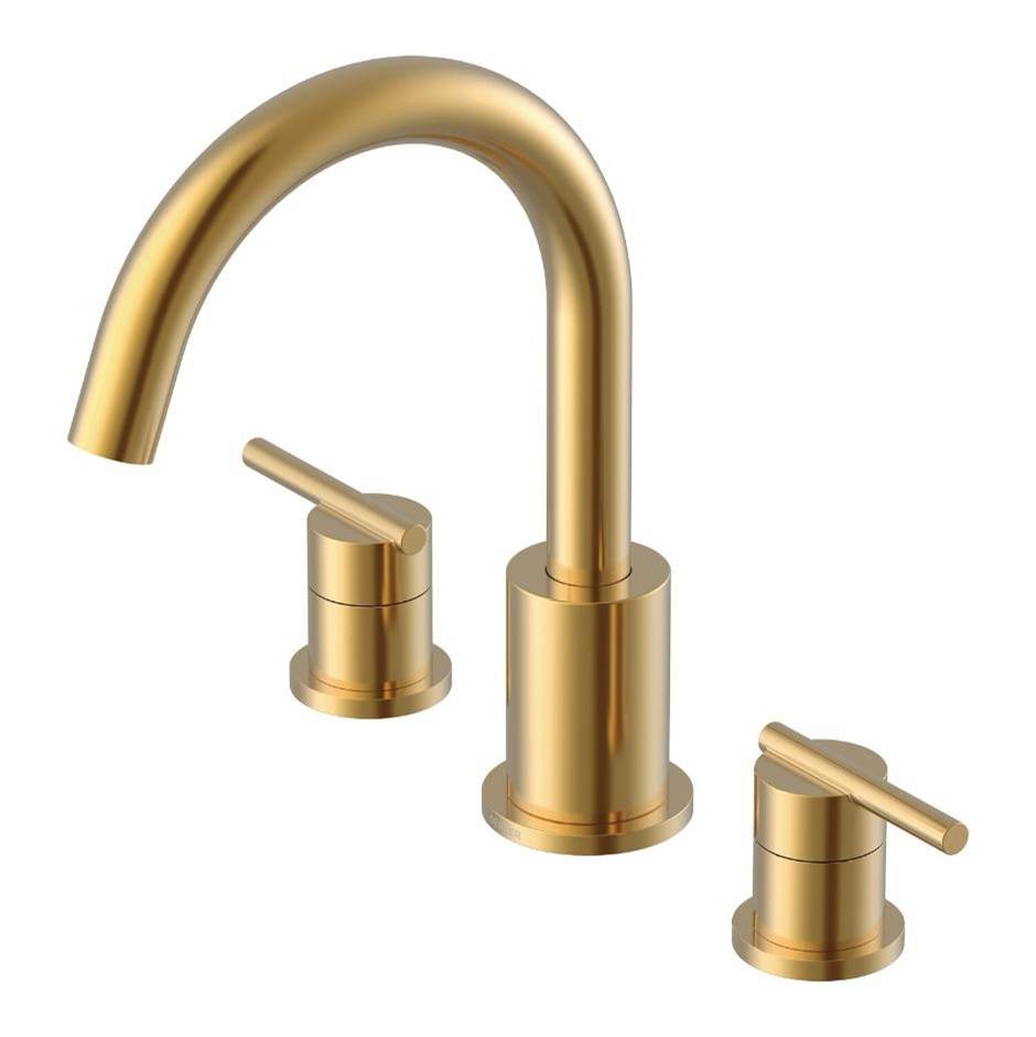 Neenan Company ShowroomGerber PlumbingParma 2H Centerset Lavatory Faucet w/ Metal Touch Down Drain 1.2gpm Brushed Nickel