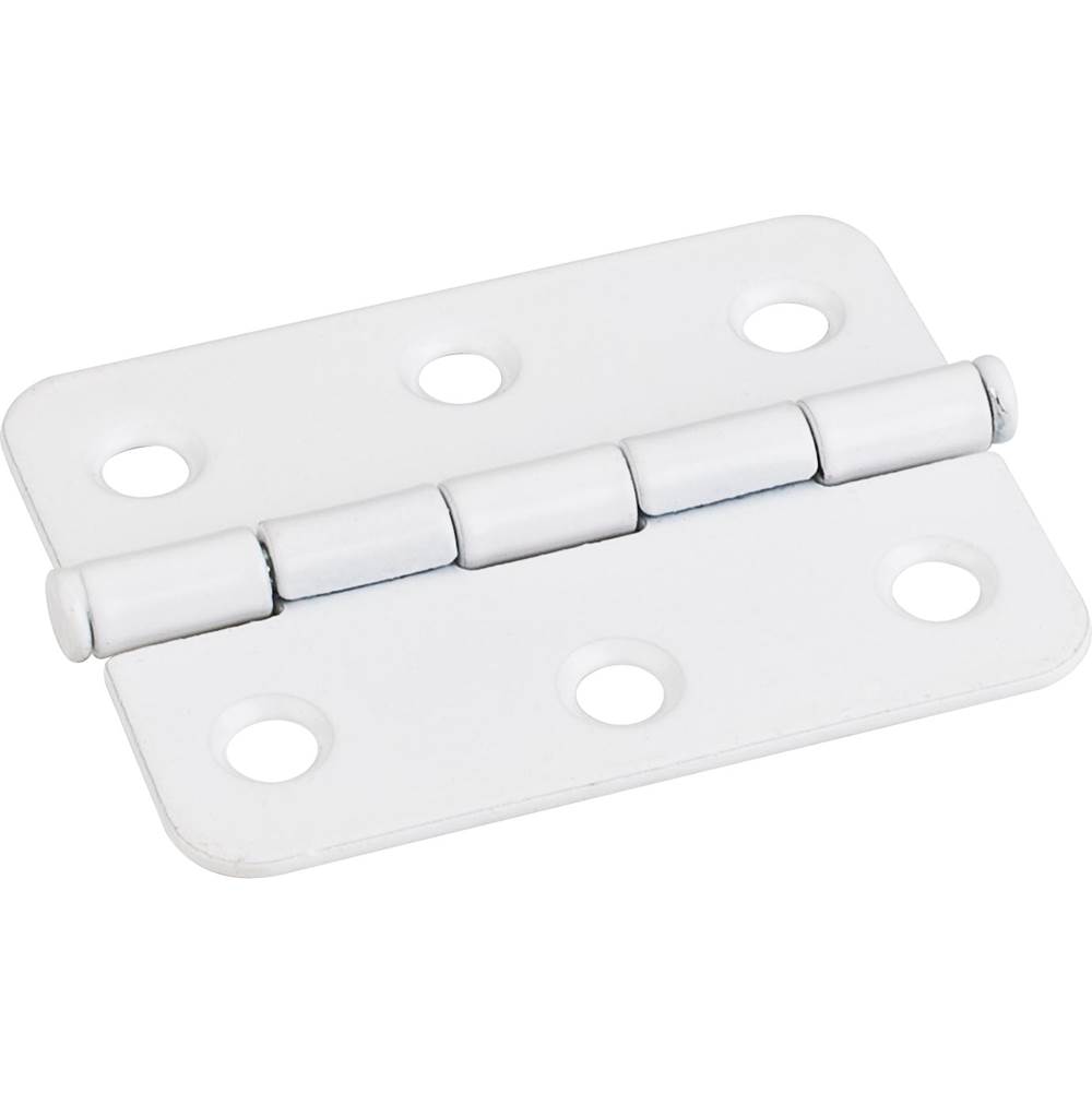 Neenan Company ShowroomHardware ResourcesBright White 2-1/2'' x 2'' Single Full Swaged Radius Corner Butt Hinge