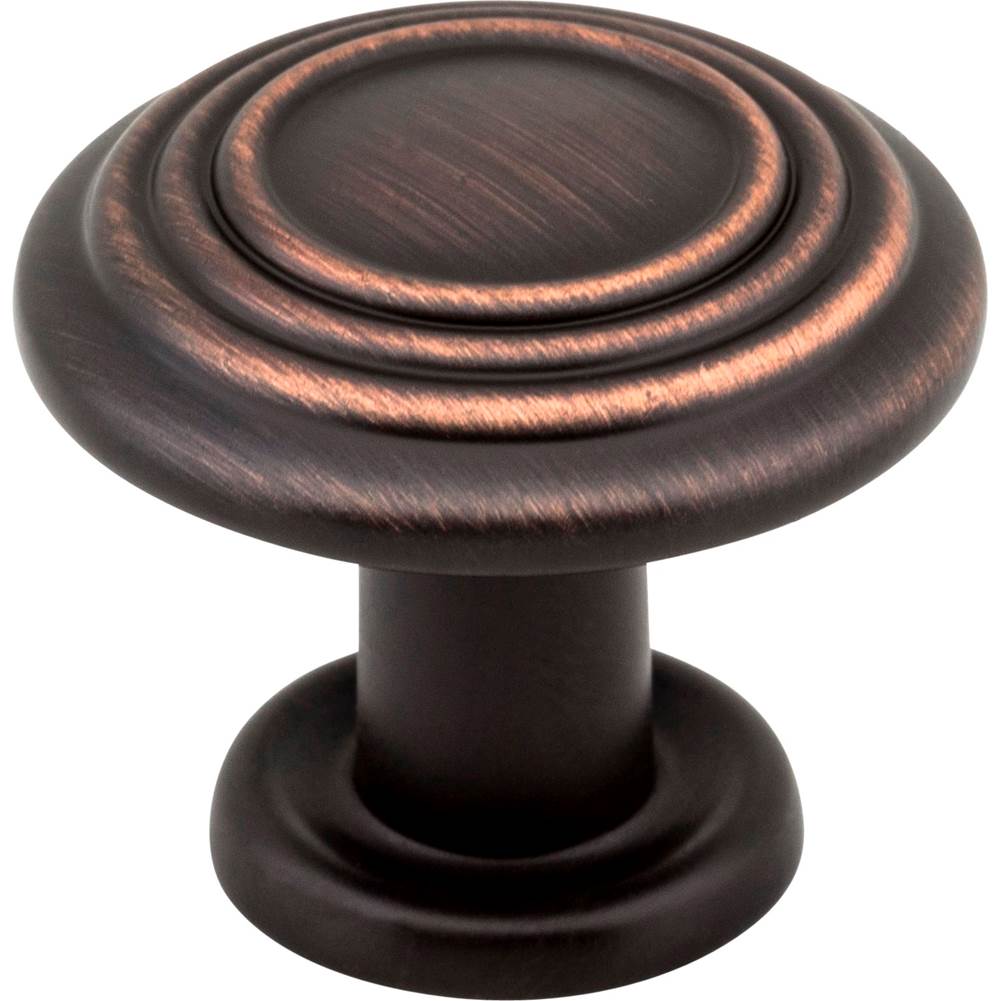 Neenan Company ShowroomHardware Resources1-1/4'' Diameter Brushed Oil Rubbed Bronze Stacked Ring Vienna Cabinet Mushroom Knob