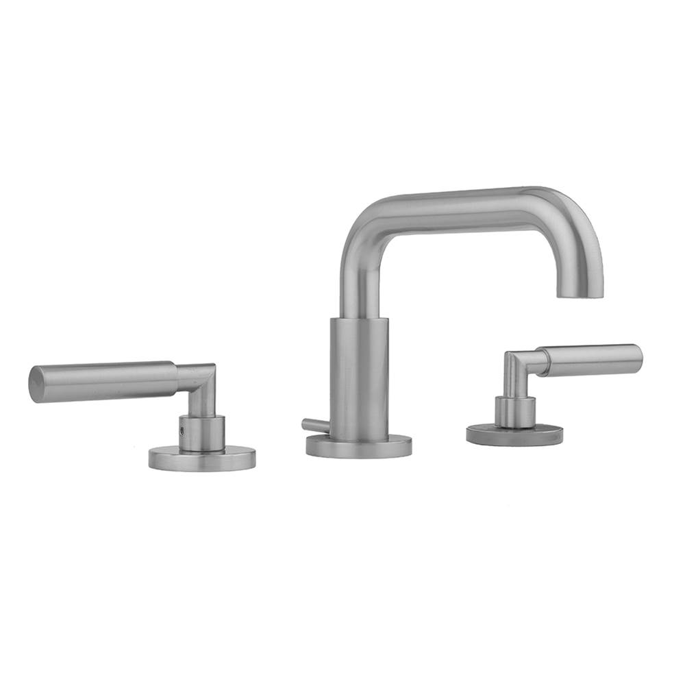 Neenan Company ShowroomJacloDowntown  Contempo Faucet with Round Escutcheons & Contempo Hub Base Lever Handles- 0.5 GPM