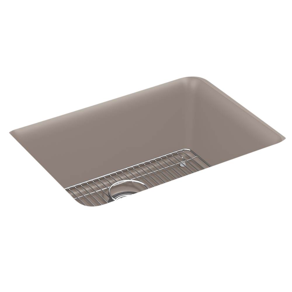 Neenan Company ShowroomKohlerCairn® 24-1/2'' x 18-5/16'' x 9-1/2'' Neoroc® undermount single-bowl kitchen sink with rack