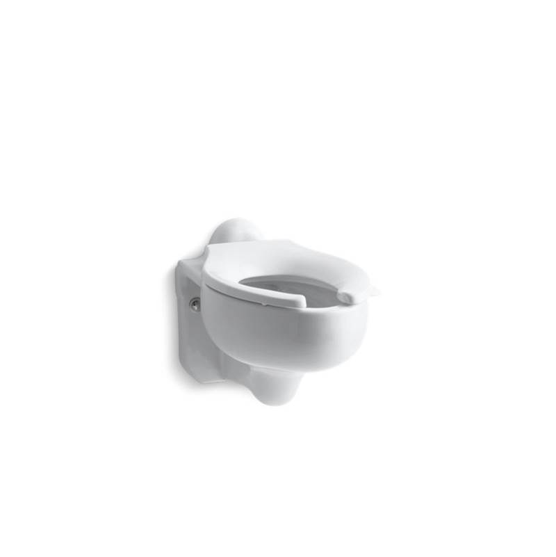 Neenan Company ShowroomKohlerSifton™ Water-Guard® Wall-mount 3.5 gpf flushometer valve elongated blow-out toilet bowl with rear inlet, requires seat