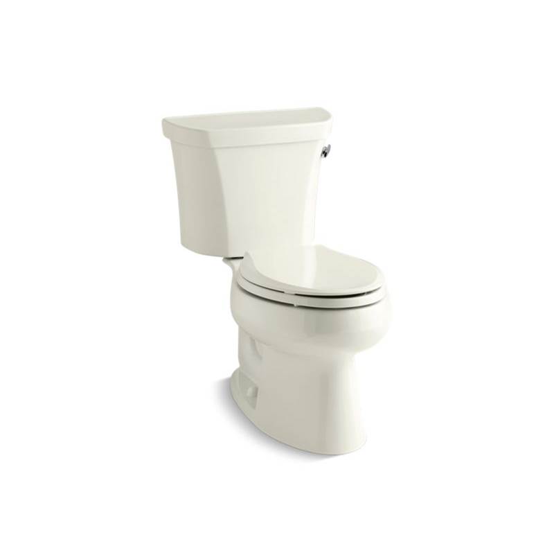 Neenan Company ShowroomKohlerWellworth® Two-piece elongated 1.28 gpf toilet with right-hand trip lever, tank cover locks, and insulated tank