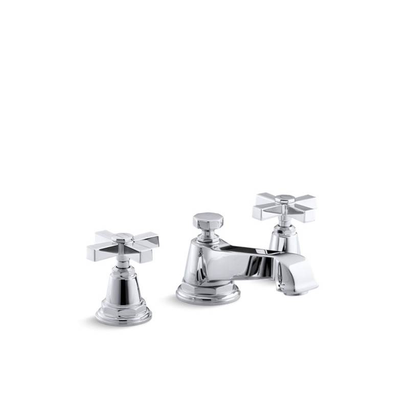 Neenan Company ShowroomKohlerPinstripe® Pure Widespread bathroom sink faucet with cross handles