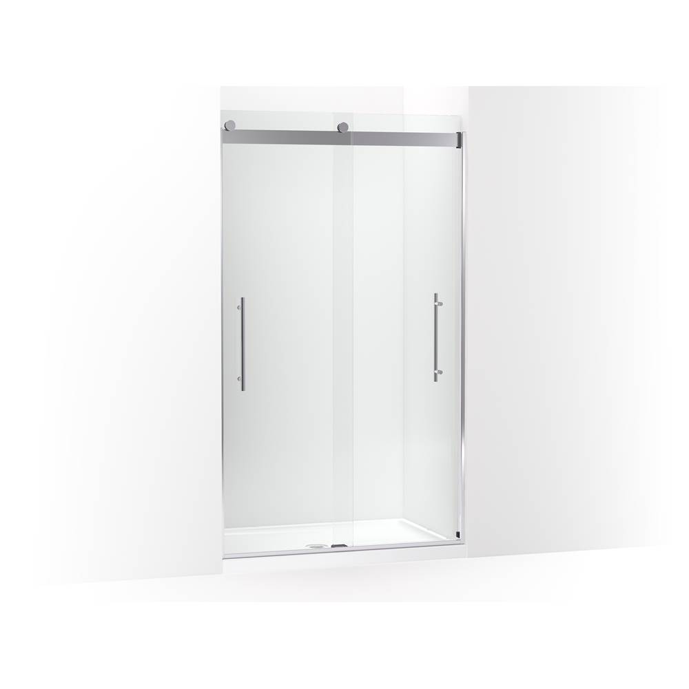 Neenan Company ShowroomKohlerLevity Plus less Sliding Shower Door, 81-5/8 in. H X 44-5/8 - 47-5/8 in. W, With 3/8 in.-Thick Crystal Clear Glass