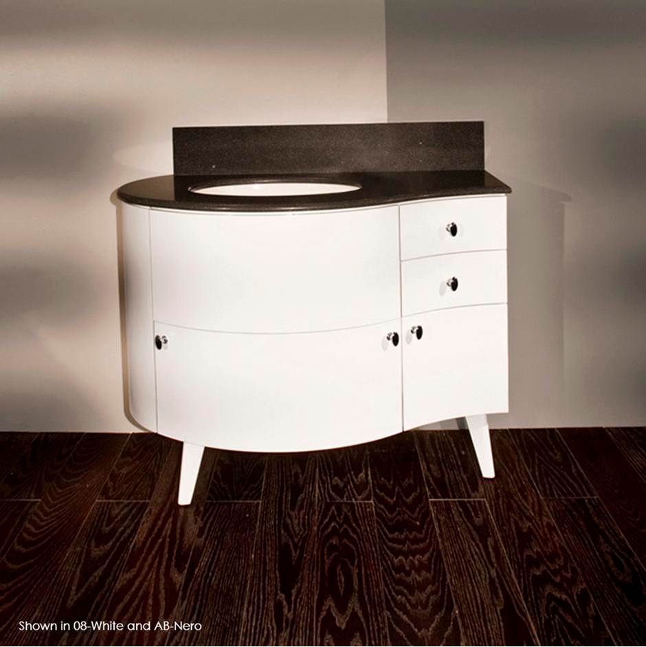 Neenan Company ShowroomLacavaFree-standing wood base with three drawers and one door, washbasin on the right, 42''W, 21 1/2''D, 31 1/2''H