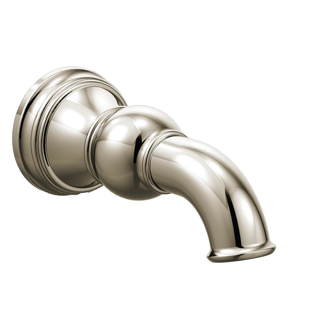 Neenan Company ShowroomMoenWeymouth 1/2-Inch Slip Fit Connection Non-Diverting Tub Spout, Polished Nickel