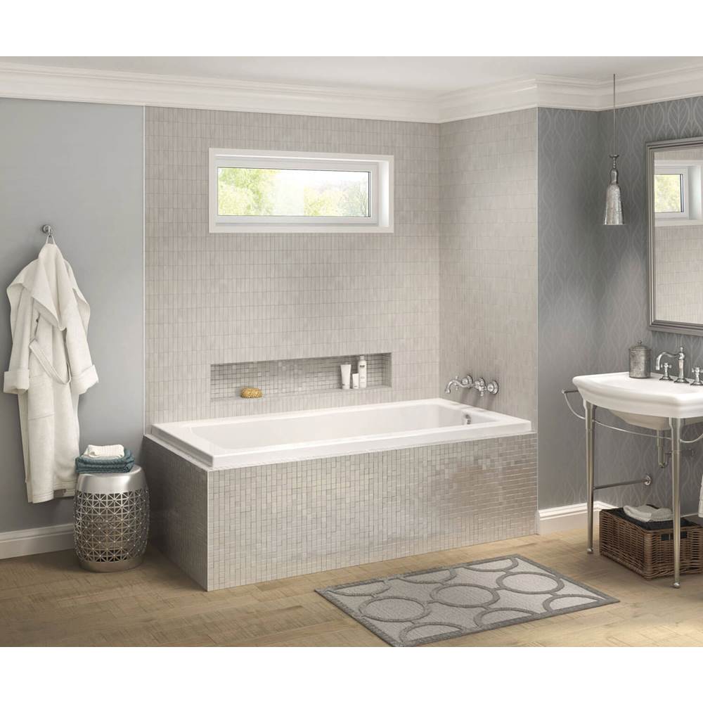 Neenan Company ShowroomMaaxPose 6632 IF Acrylic Corner Right Right-Hand Drain Combined Whirlpool & Aeroeffect Bathtub in White