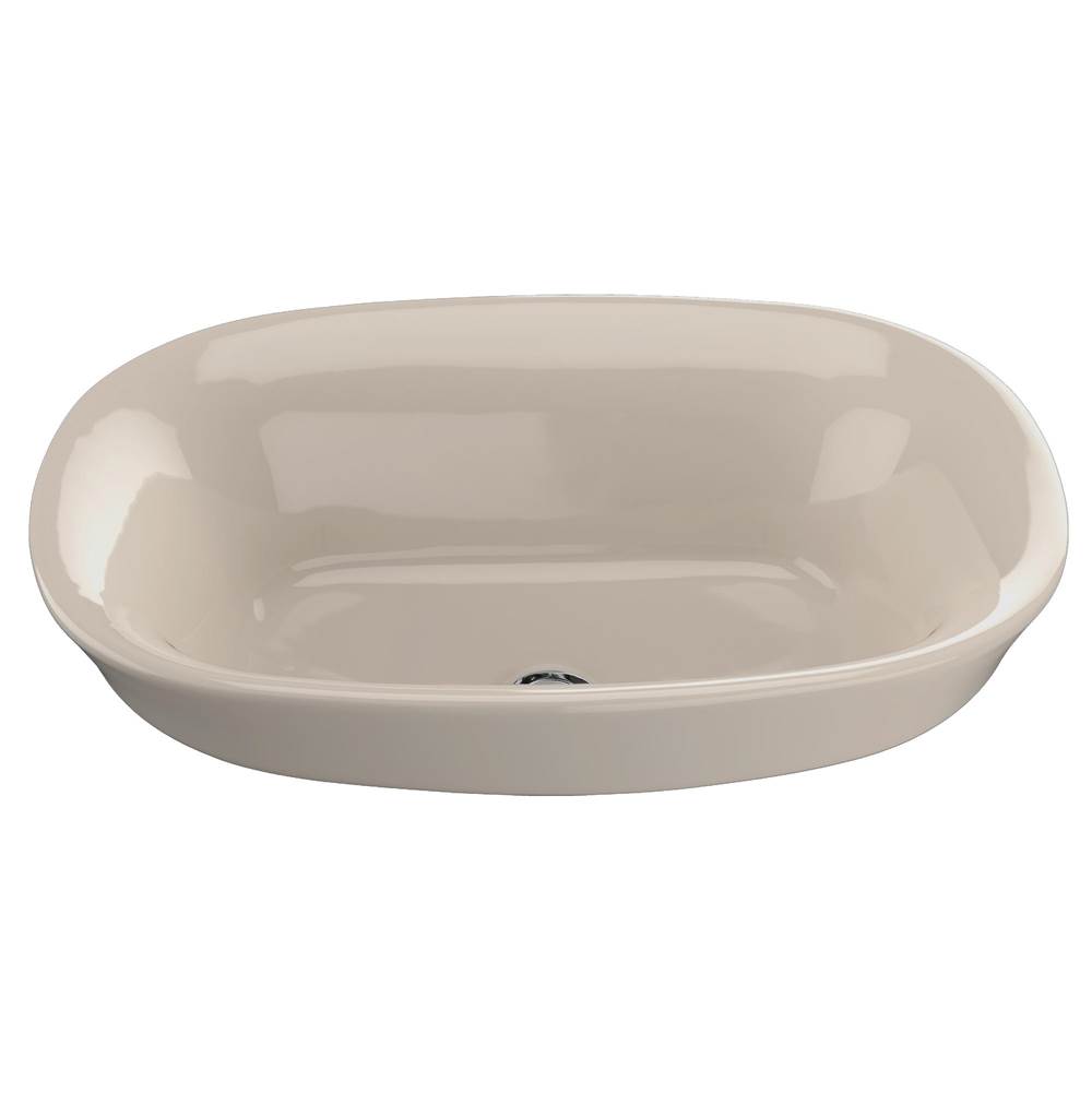 Neenan Company ShowroomTOTOToto® Maris™ Oval Semi-Recessed Vessel Bathroom Sink With Cefiontect, Bone