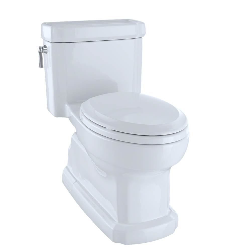 Neenan Company ShowroomTOTOTOTO Eco Guinevere Elongated 1.28 GPF Universal Height Skirted Toilet with CEFIONTECT and SoftClose Seat, Cotton White - MS974224CEFGNo.01