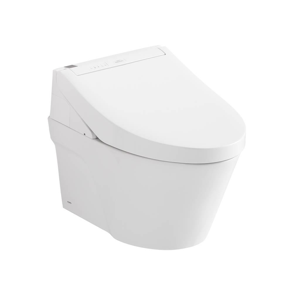 Neenan Company ShowroomTOTOToto® Washlet®+ Ap Wall-Hung Elongated Toilet And Washlet C5 And Duofit® In-Wall 0.9 And 1.28 Gpf Dual-Flush Tank System, Matte Silver
